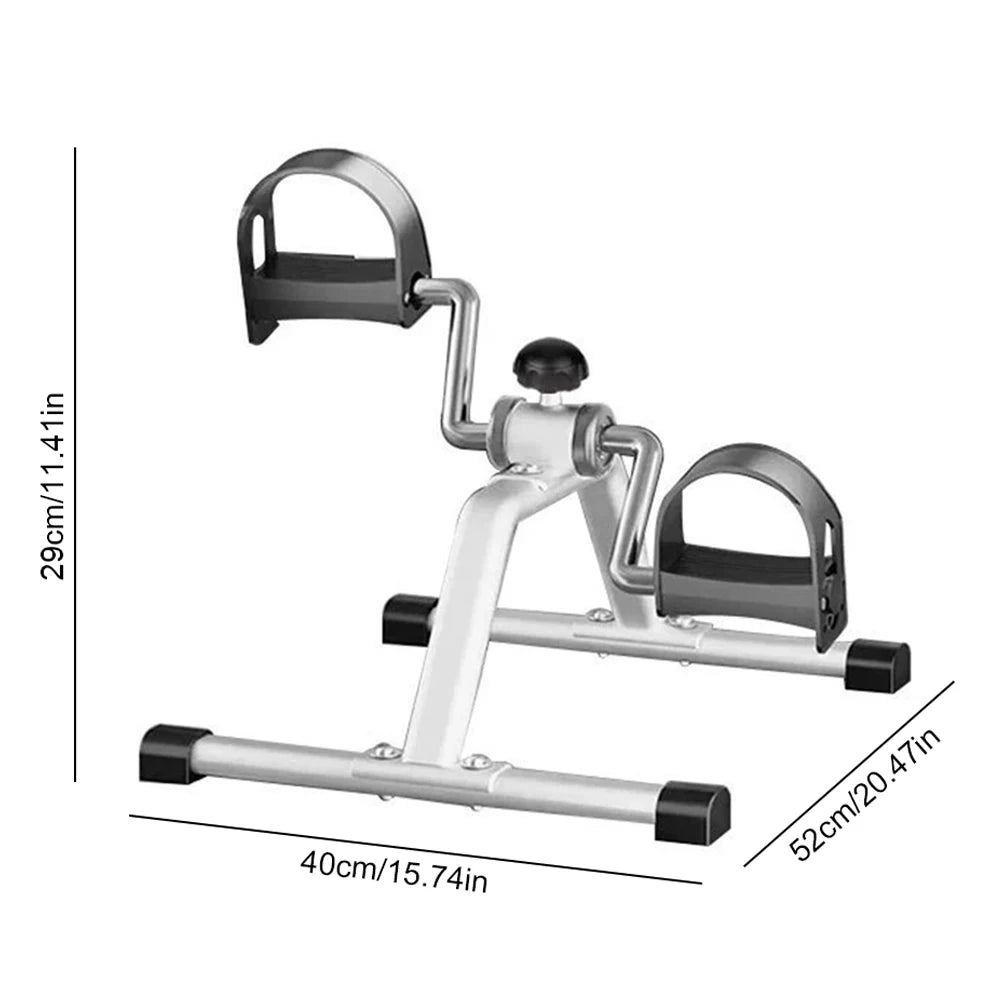 Folding Portable Under Desk Bike with Adjustable Resistance Stationary Exercise Bike Cycle Pedal Exerciser for Home Exercise
