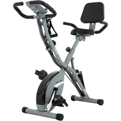 Stationary Exercise Bike for Home Workout 5 IN 1 Foldable Indoor Cycling Bike for Seniors 350LB Capacity 16Level Magnetic Resis