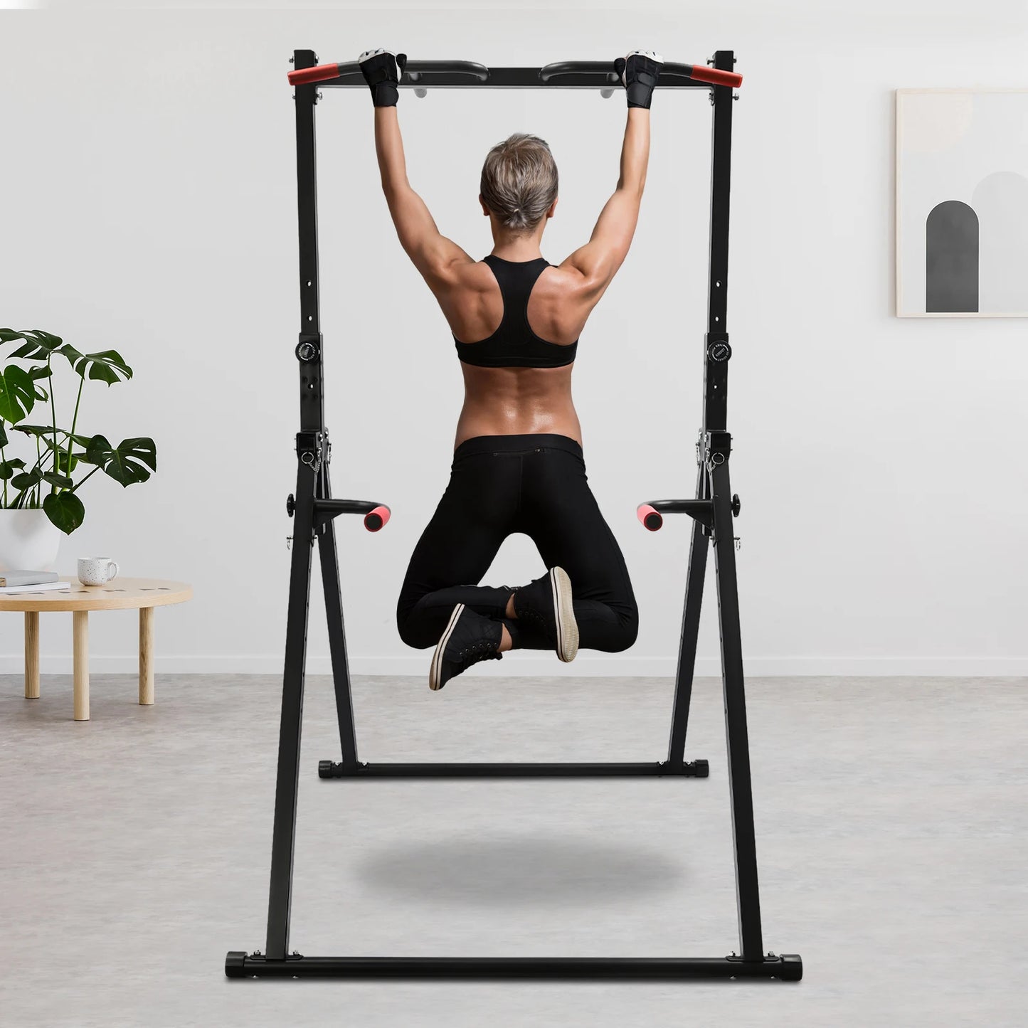 Adjustable Height Home Pull Up Bar Triangular Pull Up Station for Home Gym Strength Training Equipment
