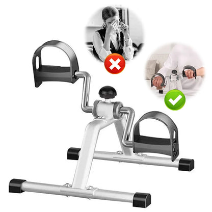 Folding Portable Under Desk Bike with Adjustable Resistance Stationary Exercise Bike Cycle Pedal Exerciser for Home Exercise