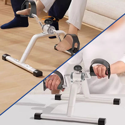 Folding Portable Under Desk Bike with Adjustable Resistance Stationary Exercise Bike Cycle Pedal Exerciser for Home Exercise